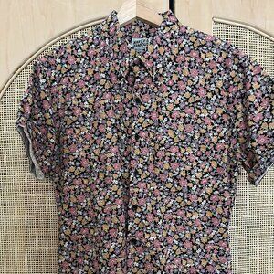 Naked & Famous Floral Short Sleeve EUC